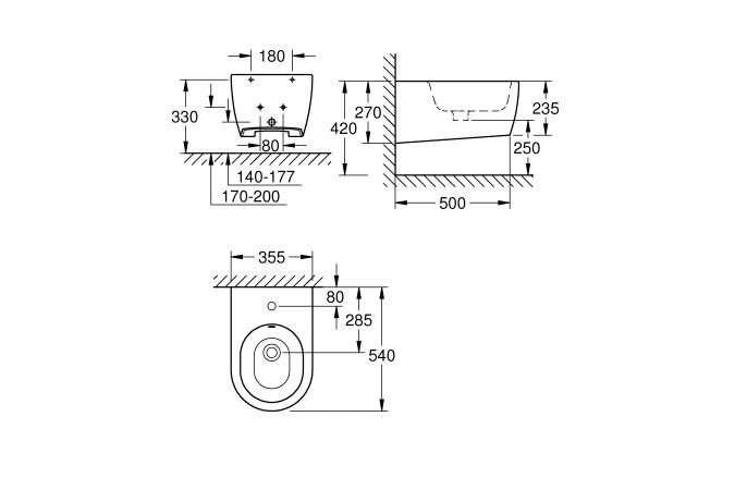 Фото Биде подвесное GROHE Essence Ceramic 3957400H альпин-белый