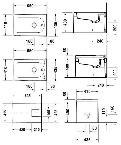 Фото Биде напольное Duravit Philippe Starck X 22701000001-WG
