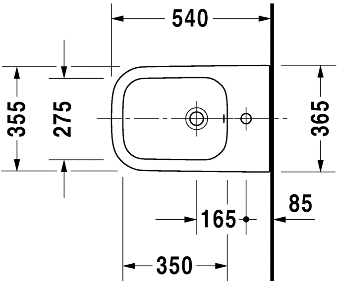 Фото Подвесное биде Duravit Happy D.2 (2258151300)