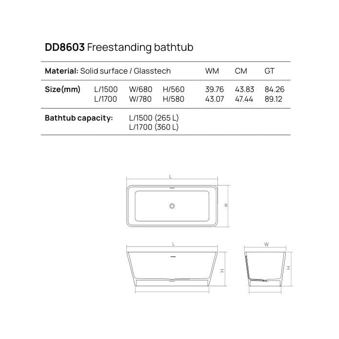 Фото Отдельностоящая ванна Dea Design Modern 170х78х58 DD8603 1700 R1 sunset