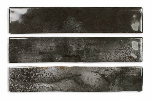 Фото Настенная плитка ENAMEL CHARCOAL (123144) 5x25 от DNA Tiles