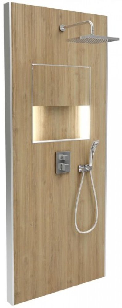 Фото Душевая система Jacob Delafon Ecrin E803001-D33 хром/медовый дуб