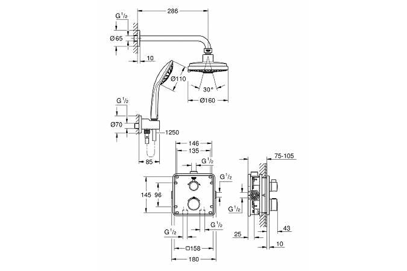 Фото Душевой комплект Grohe Grohtherm 34735000