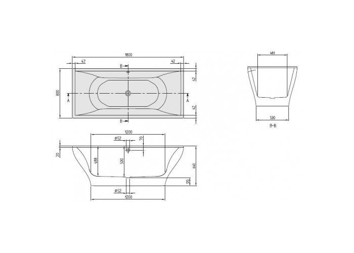 Фото Квариловая ванна Villeroy&Boch La Belle 180x80 UBQ180LAB2PDV-01