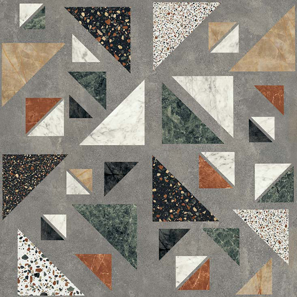 Фото Керамогранит BLEND CONCRETE GREY COMBO RET (PF60006691) 120x120 от ABK Ceramiche