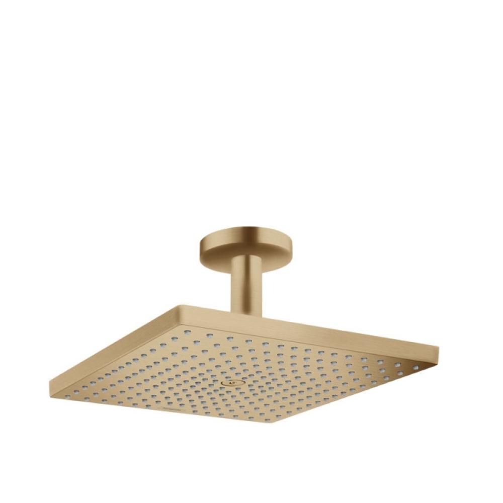 Фото Верхний душ hansgrohe Raindance E 300 1jet, 26250140 с потолочным подсоединением, шлифованная бронза