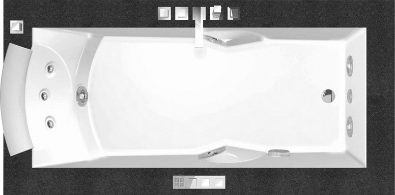 Фото Акриловая ванна Jacuzzi Aura UNO 180x90 9F43-344A