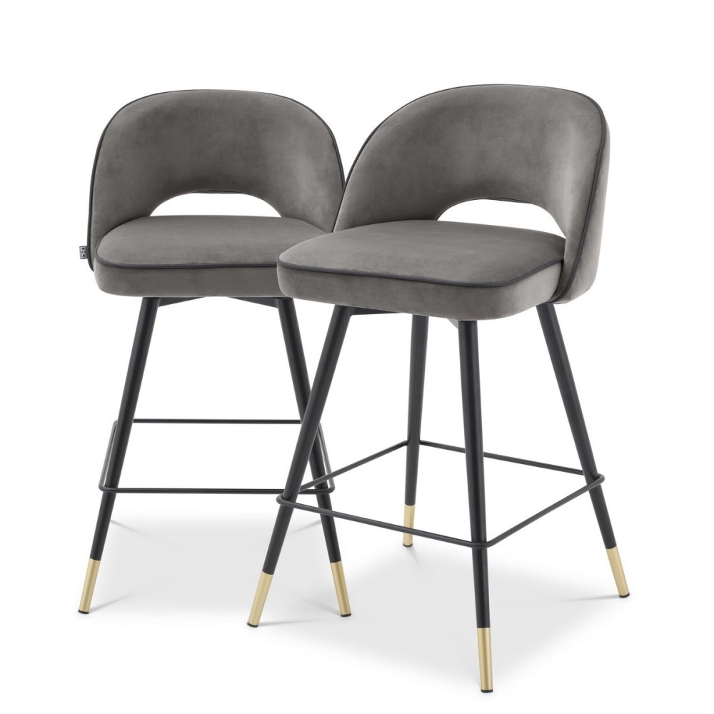 Фото Набор из двух полубарных стульев Cliff (серый)