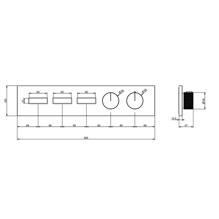 Фото Смеситель для душа Gessi Hi-Fi 63014#707 черный матовый