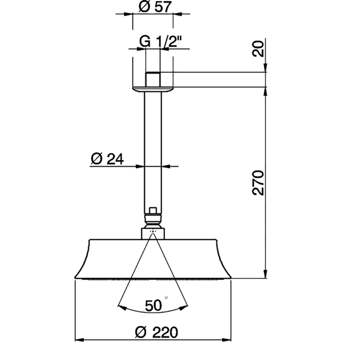 Фото Верхний душ Cisal Shower DS01328024 золото