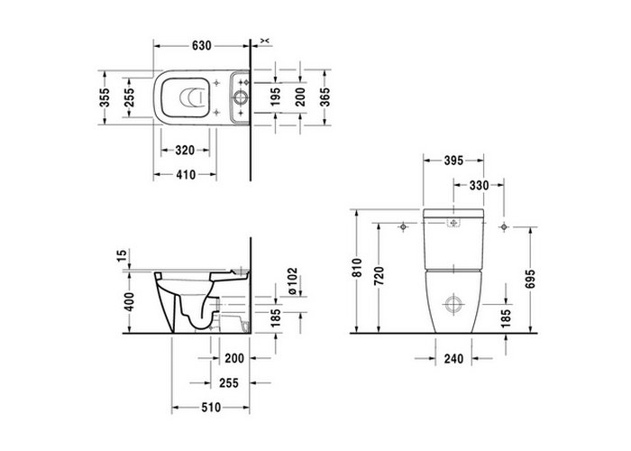 Фото Чаша напольного унитаза Duravit Happy D.2 2134090000