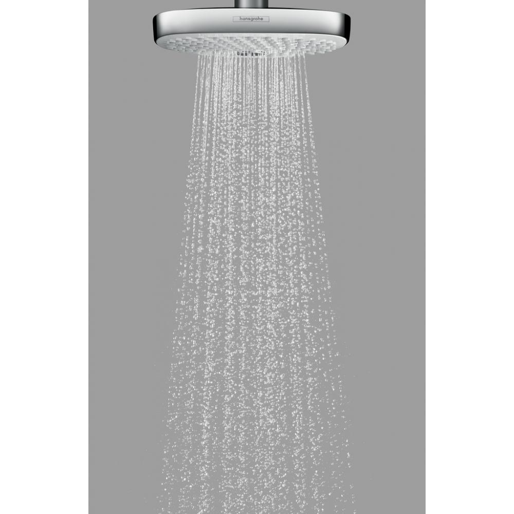 Фото Верхний душ hansgrohe 300 2jet EcoSmart 26608000 9 л/мин с потолочным подсоединением хром