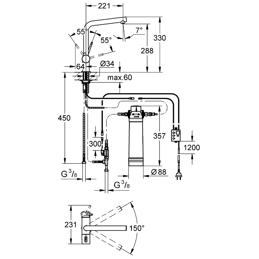 Фото Смеситель для кухни GROHE Grohe Blue 31345DC2