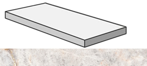 Фото Угловая ступень SENSI GEMS ANG.TOP DX CRYSTAL правая (PF60005698) 32x120x4.5x2 от ABK Ceramiche