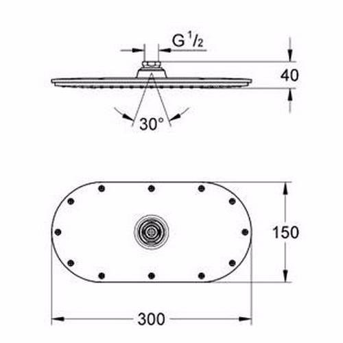 Фото Верхний душ Grohe Rainshower Veris 27470000