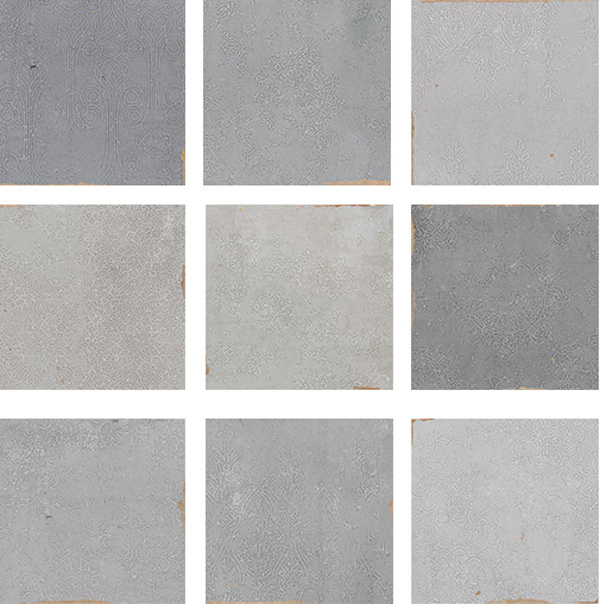 Фото Настенная плитка MESTIZAJE ZELLIGE DECOR GREY (111358) 12.5x12.5 от WOW