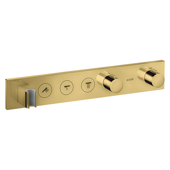 Фото Внешняя часть термостата для душа Axor ShowerSolutions Select 530/90 18356990 полированное золото