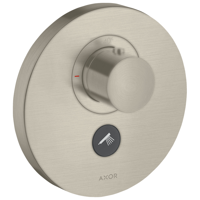 Фото Термостатический смеситель для душа Axor ShowerSelect 36726820 шлифованный никель