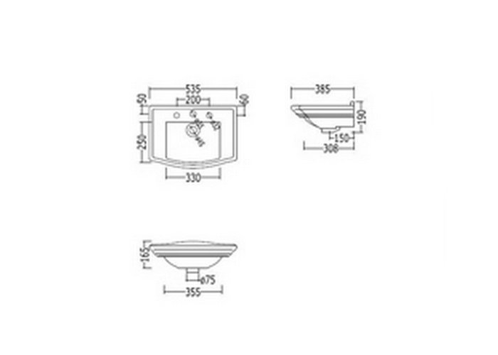 Фото Раковина Devon&Devon Westminster IBLP3FWES