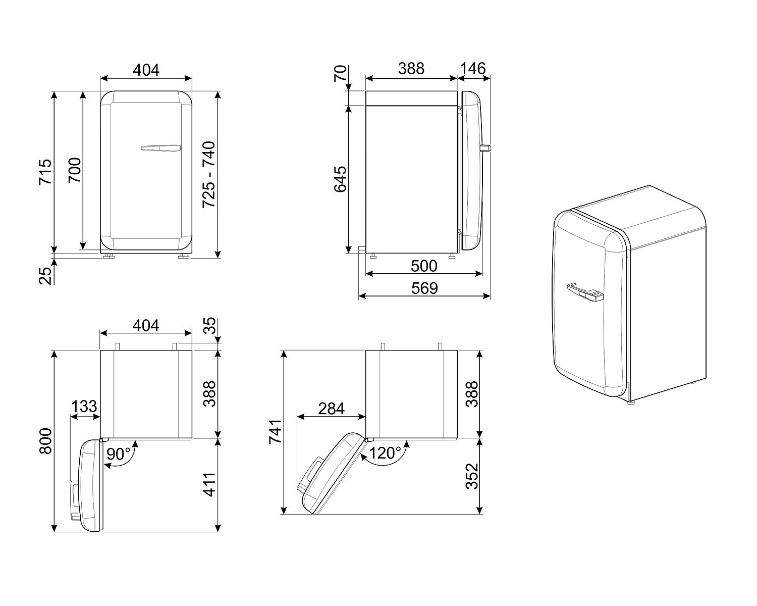 Фото Холодильник Smeg FAB5LRD5