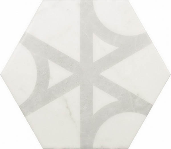 Фото Напольная плитка CARRARA HEXAGON FLOW (23103) 17.5x20 от Equipe Ceramicas