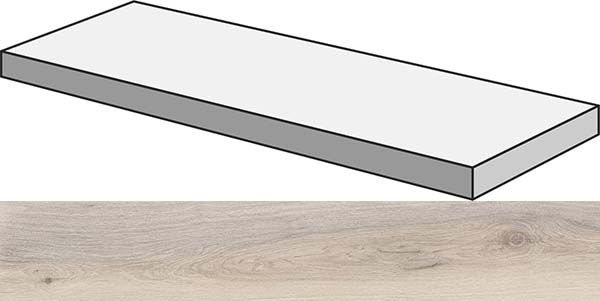 Фото Угловая ступень ECO CHIC ANG.TOP DX ALMOND RET правая (PF60006670) 32x120x4.5 от ABK Ceramiche