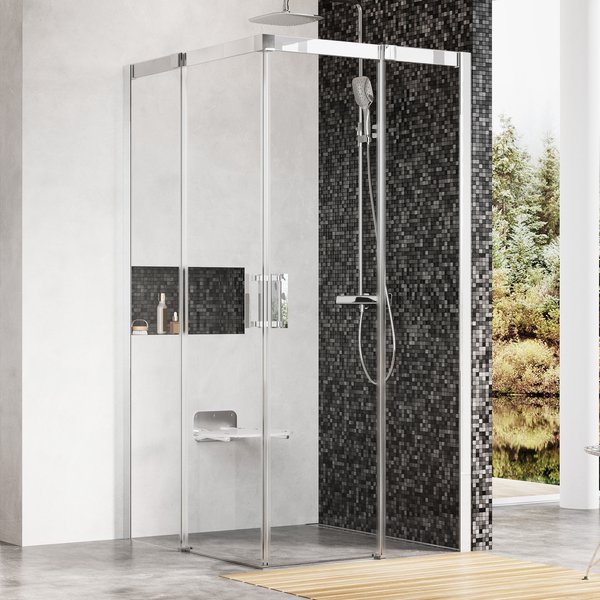 Фото Душевой уголок Ravak Matrix MSRV4-100/100 1WVAA100Z1 белая+Transparent