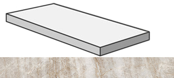 Фото Угловая ступень SENSI GEMS ANG.TOP DX TAJ MAHAL правая (PF60005664) 32x120x4.5x2 от ABK Ceramiche