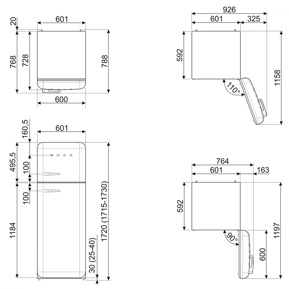 Фото Холодильник Smeg FAB30RPK5