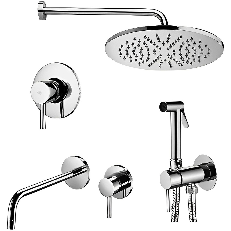Фото Комплект смесителей Paffoni Light KITZLIG011CR006, с гигиеническим душем