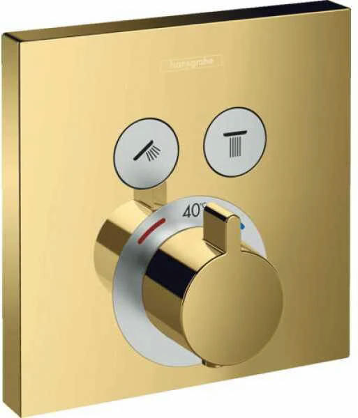 Фото Смеситель для душа с термостатом hansgrohe ShowerSelect 15763990 золото