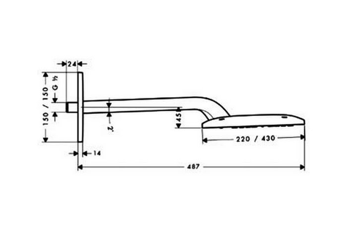 Фото Верхний душ hansgrohe Raindance E Air 27372000
