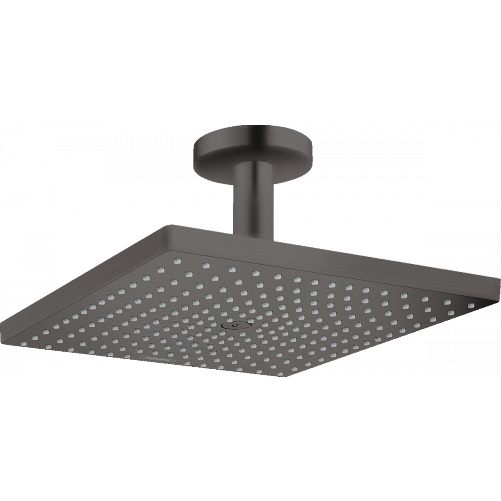 Фото Верхний душ hansgrohe Raindance E 300 1jet 26250340 с потолочным подсоединением, шлифованный черный хром