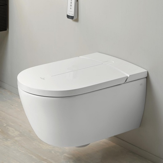 Фото Подвесной унитаз-биде Villeroy&Boch ViClean-I 200 V0E200R1 с крышкой-сиденьем