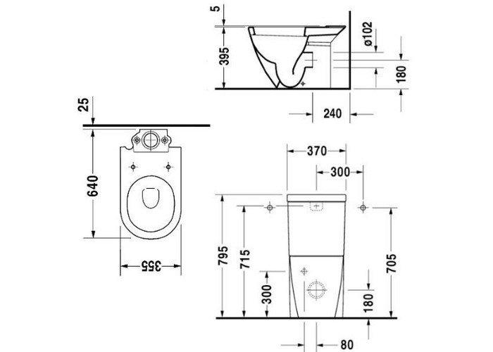 Фото Приставной унитаз Duravit Starck 2 21280900001-WG