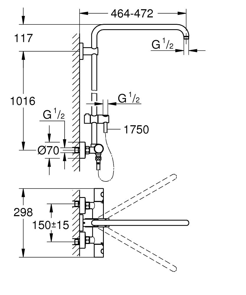 Фото Душевая стойка GROHE  Euphoria System 26241000