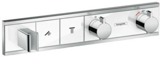 Фото Смеситель для душа с термостатом hansgrohe RainSelect 15355400 хром-белый