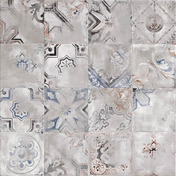 Фото Керамогранит PLAY RE-USED MIX GREY (PF60003480) 20x20 от ABK Ceramiche