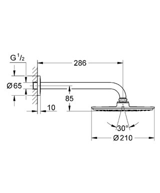Фото Верхний душ Grohe Rainshower Cosmopolitan Metal 26062000