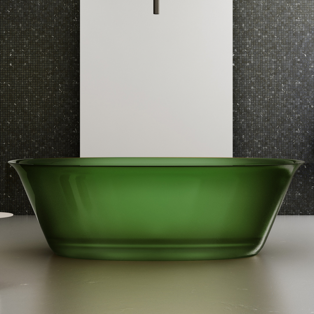 Фото Прозрачная ванна Abber Kristall 170x75 AT9707Emerald зеленый