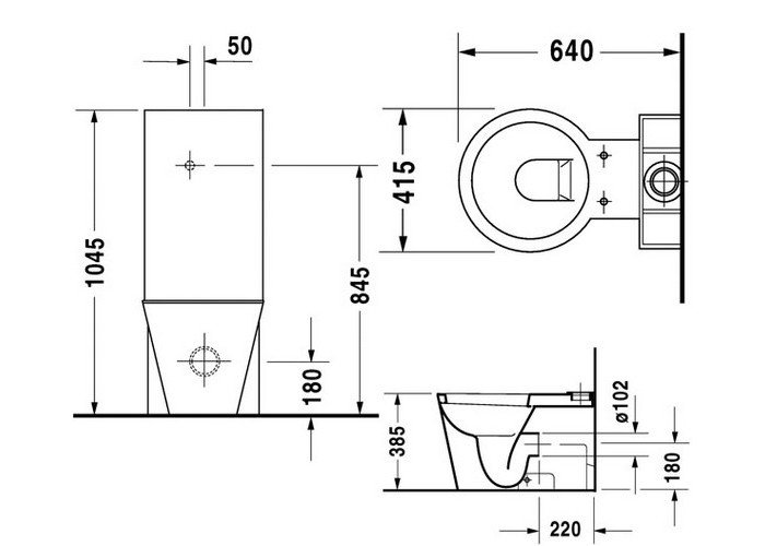 Фото Чаша напольного унитаза Duravit Starck 1 02330900641-WG