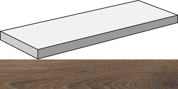 Фото Угловая ступень ECO CHIC ANG.TOP SX BROWN RET левая (PF60006669) 32x120x4.5 от ABK Ceramiche