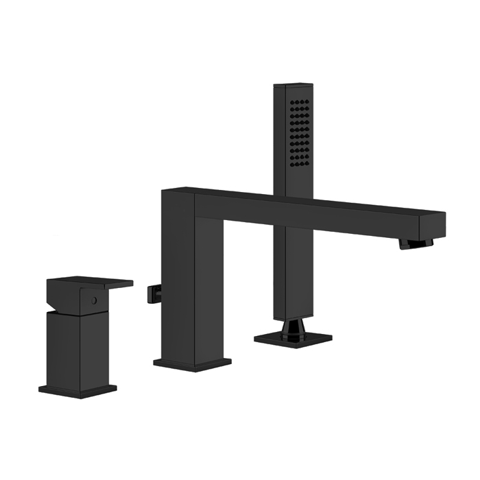 Фото Смеситель для ванны Gessi Rettangolo 20037#299 черный матовый