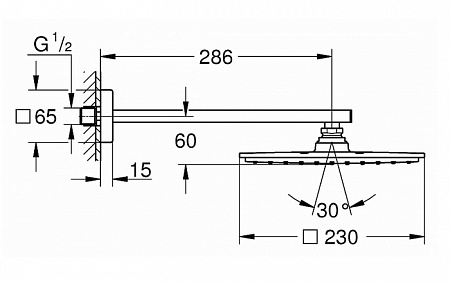 Фото Верхний душ GROHE RAINSHOWER ALLURE 230 26054000