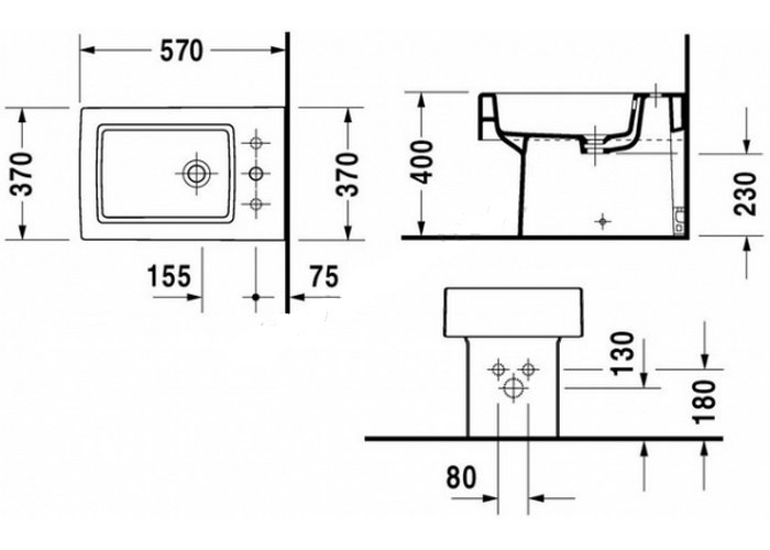 Фото Биде напольное Duravit Vero 2240100000