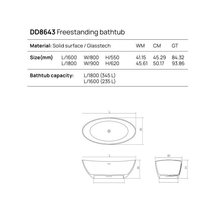 Фото Отдельностоящая ванна Dea Design Elegant 180x90x62 DD8643 1800 R1 sunset