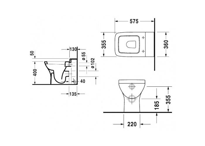 Фото Приставной унитаз Duravit PuraVida 21320900001-WG