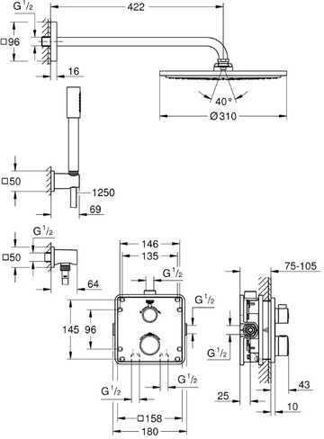 Фото Душевой комплект Grohe Grohtherm 34730000