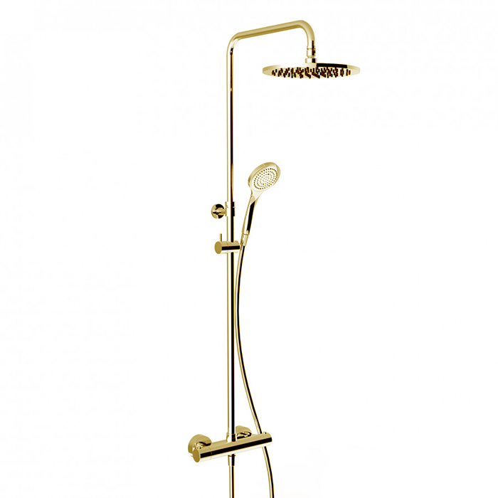 Фото Душевая стойка Gessi Minimalistic Shower 35175#246 золото