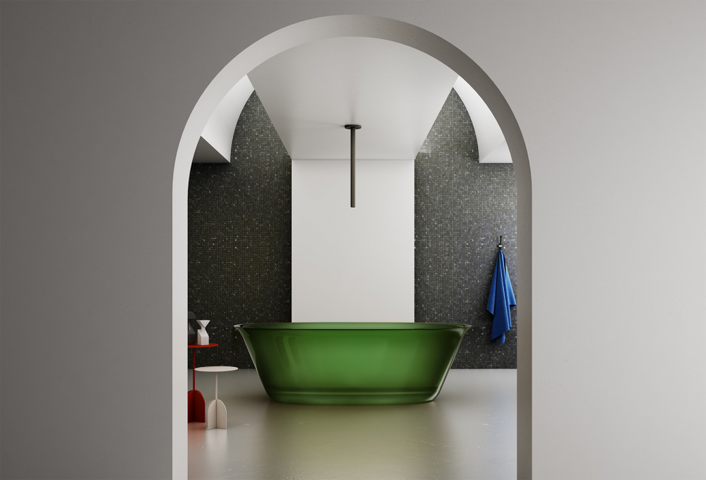 Фото Прозрачная ванна Abber Kristall 170x75 AT9707Emerald зеленый